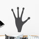 Alien's Hand Icon Black Wall Decal