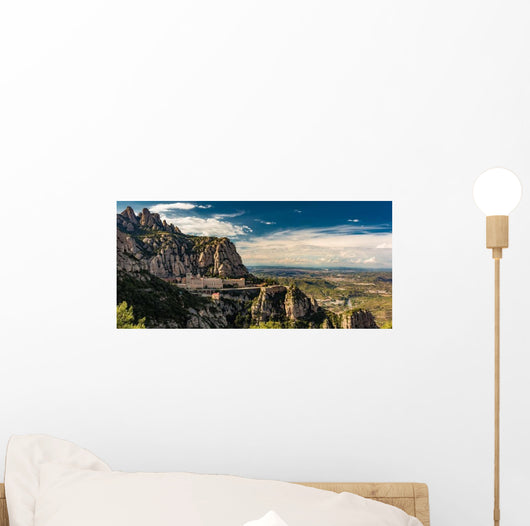 Montserrat Monastery Mountains Wall Decal