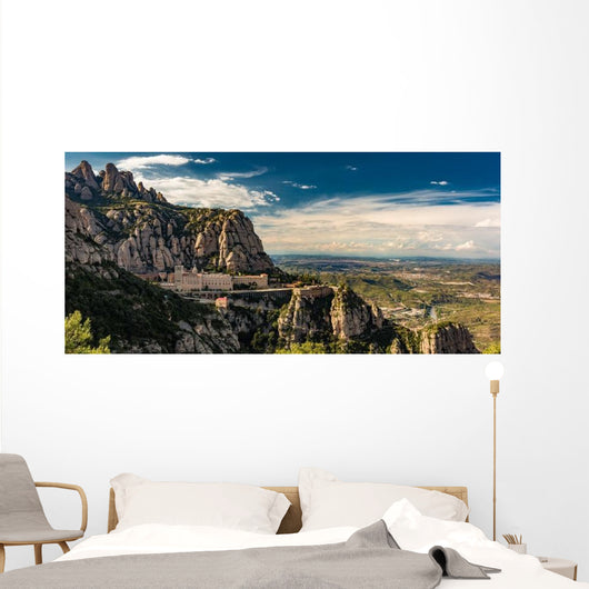 Montserrat Monastery Mountains Wall Decal