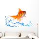 Gold fish. Isolation on white Wall Decal