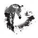 Grungy Zebra Wall Decal