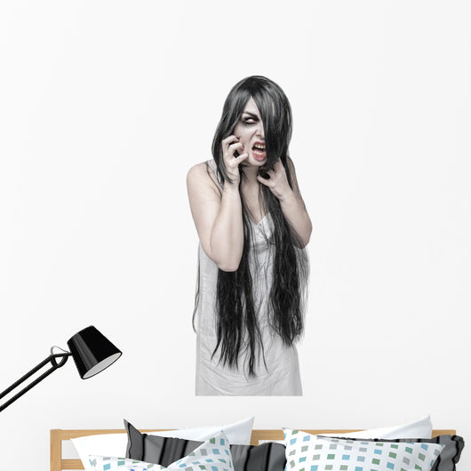 Angry Mystical Halloween Ghost Wall Decal