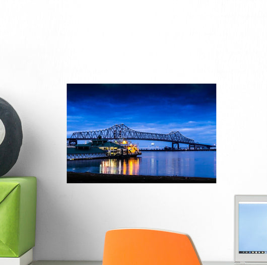 Baton Rouge Bridge Blue Wall Decal
