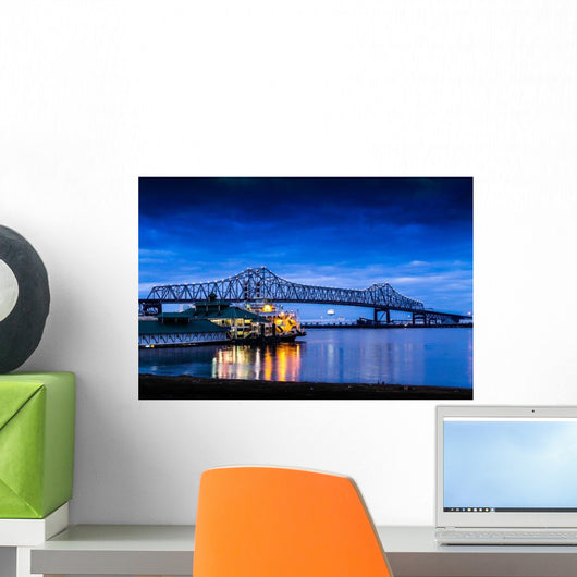 Baton Rouge Bridge Blue Wall Decal