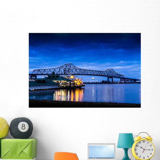 Baton Rouge Bridge Blue Wall Decal