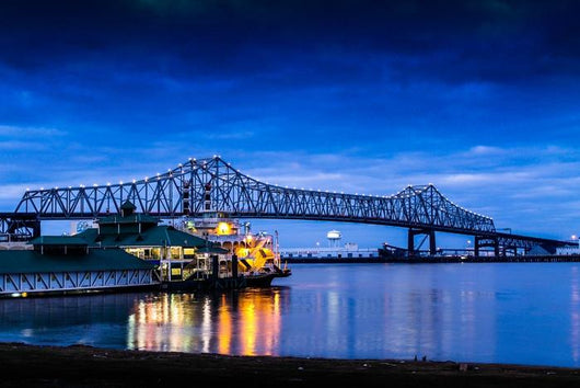 Baton Rouge Bridge Blue Wall Decal