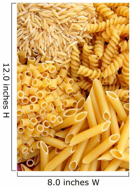 Four different kinds of italian pasta. Food background. Wall Mural