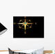 Compass Rose Gold Wall Mural