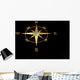 Compass Rose Gold Wall Mural