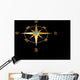 Compass Rose Gold Wall Mural