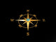 Compass Rose (Gold) Wall Mural