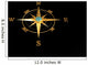 Compass Rose Gold Wall Mural
