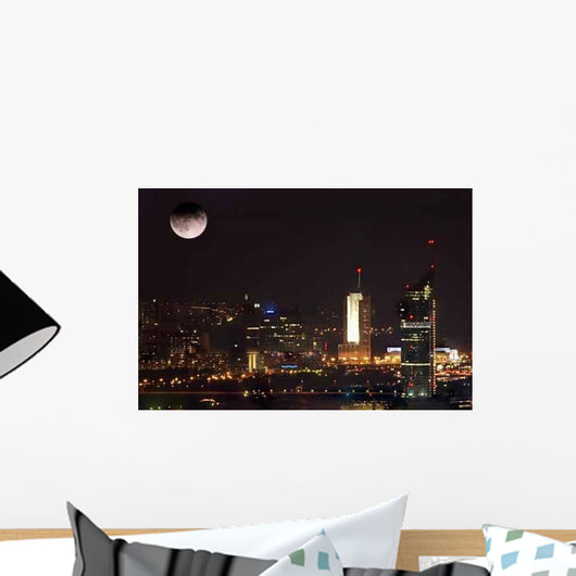 Lunar Eclipse over Vienna Wall Decal