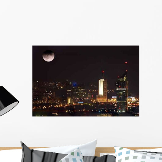 Lunar Eclipse over Vienna Wall Decal
