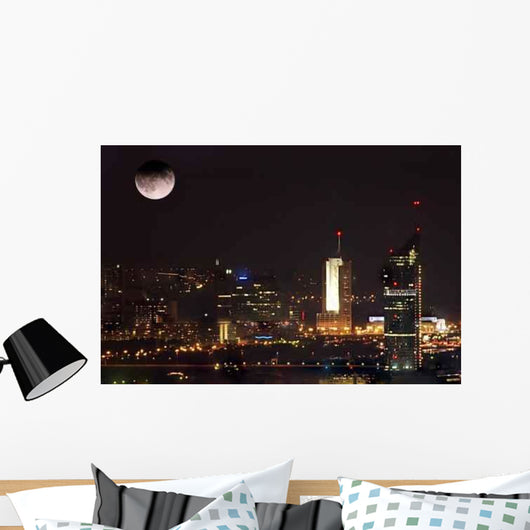 Lunar Eclipse over Vienna Wall Decal