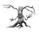Creepy Halloween Tree Wall Decal