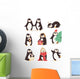 Penguin Set Vector Characters Wall Decal