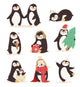 Penguin Set Vector Characters Wall Decal