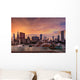 Chicago Skyline Sunset Wall Decal