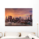 Chicago Skyline Sunset Wall Decal