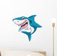 Angry Shark Cartoon Jumping Wall Decal