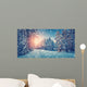 Winter Panorama Road through Wall Decal