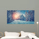 Winter Panorama Road through Wall Decal