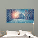 Winter Panorama Road through Wall Decal