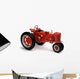 Red Tractor on White Wall Decal