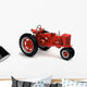 Red Tractor on White Wall Decal