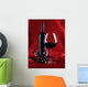 wineglass and bottle Wall Mural
