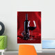 wineglass and bottle Wall Mural