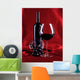 wineglass and bottle Wall Mural