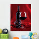 wineglass and bottle Wall Mural