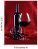 wineglass and bottle Wall Mural