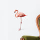 flamingo on white Wall Decal