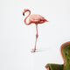 flamingo on white Wall Decal