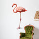 flamingo on white Wall Decal