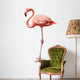 flamingo on white Wall Decal