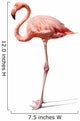 flamingo on white Wall Decal