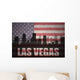 American Flag Las Vegas Silhouette Wall Decal