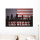 American Flag Las Vegas Silhouette Wall Decal