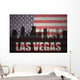 American Flag Las Vegas Silhouette Wall Decal