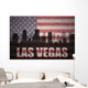 American Flag Las Vegas Silhouette Wall Decal