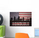 American Flag Honolulu Silhouette Wall Decal