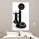 Candlestick Phone White Wall Mural