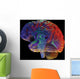 brain on black Wall Mural