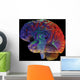 brain on black Wall Mural