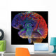 brain on black Wall Mural