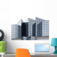 Angular Glass Office Building Exterior Wall Mural
